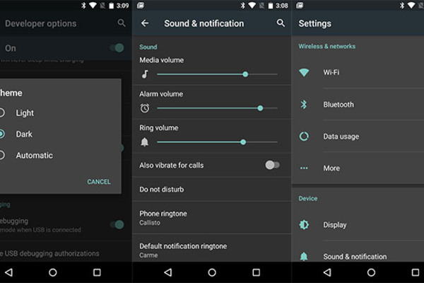 Android M will let you choose between light or dark theme