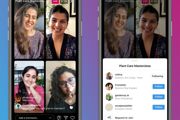 Instagramin Live-lähetyksessä voi olla nyt neljä henkilöä samanaikaisesti