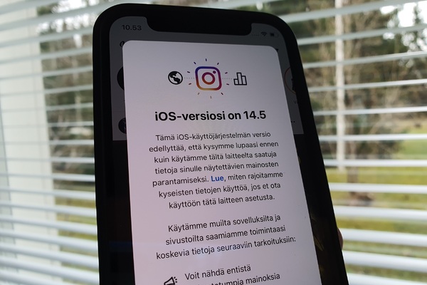 iOS 14.5 -päivityksen jälkeen vain 13 prosenttia käyttäjistä on sallinut seurannan