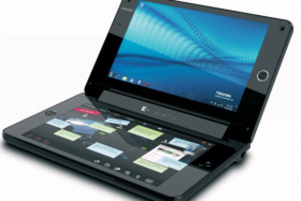 Toshiba shows dual-touch screen notebook