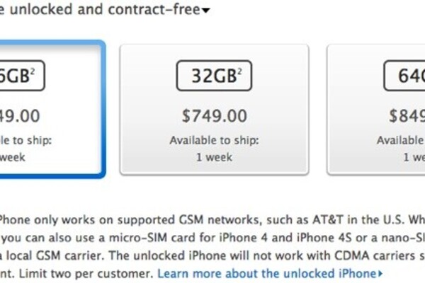 Unlocked iPhones now available in U.S.