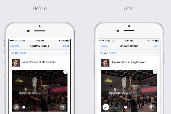 Facebook is 'auto-enhancing' your uploaded photos on iOS