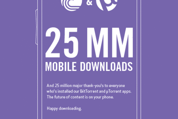 BitTorrent mobile users hit 25 million