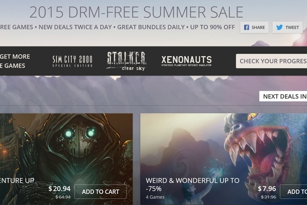 GOG's 2015 DRM-free summer sale is on