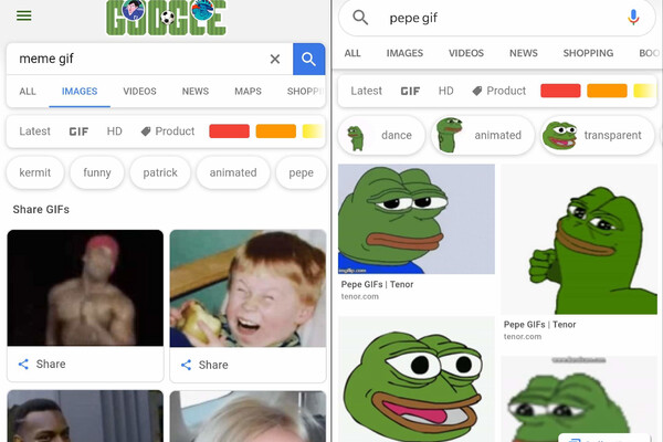Google lisäsi jaettavat GIF-animaatiot kuvahakuun