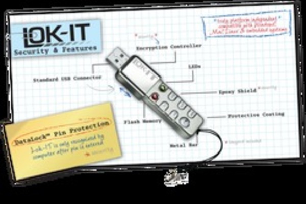 USB drive has built-in PIN keypad