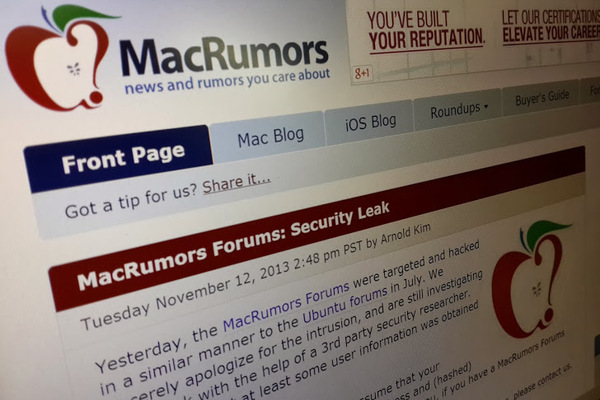 MacRumors forum hacked and nearly a million accounts compromised, but hacker won't share