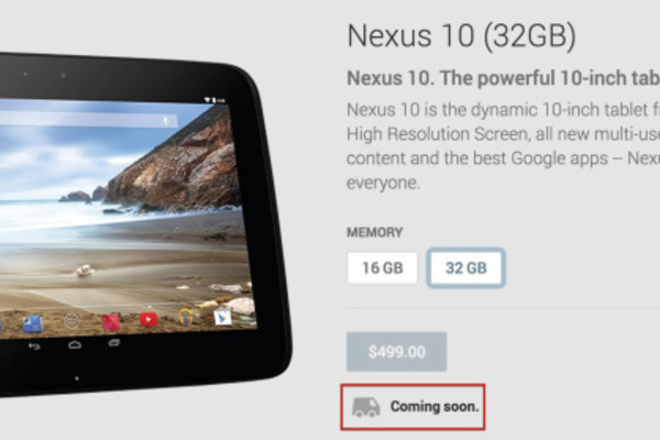 Google's updated Nexus 10 is 'coming soon'?
