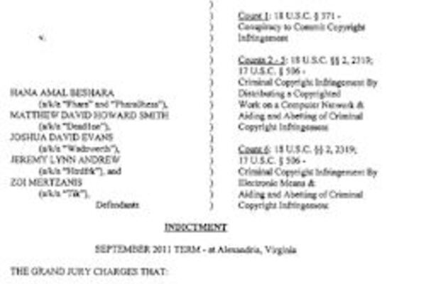 Five indicted in NinjaVideo illegal downloading case