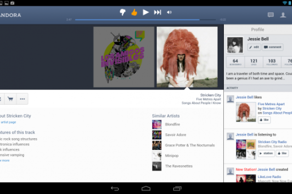 Pandora unveils app built for Android tablets