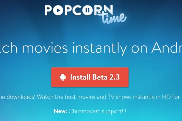 Popcorn Time for Android updated to beta 2.3 adding subtitle support