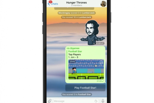 Telegram esitteli pelibotit