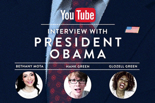 YouTube stars to interview President Obama on January 22nd